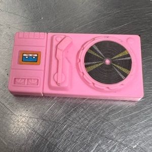 Barbie Arco Pink Record Player Turntable and Cassette Accessory - VGUC